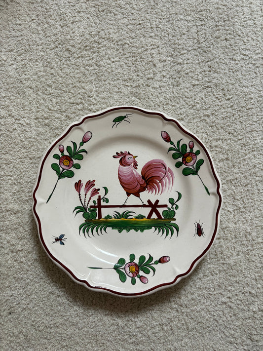 Assiette motif coq appartement.basile