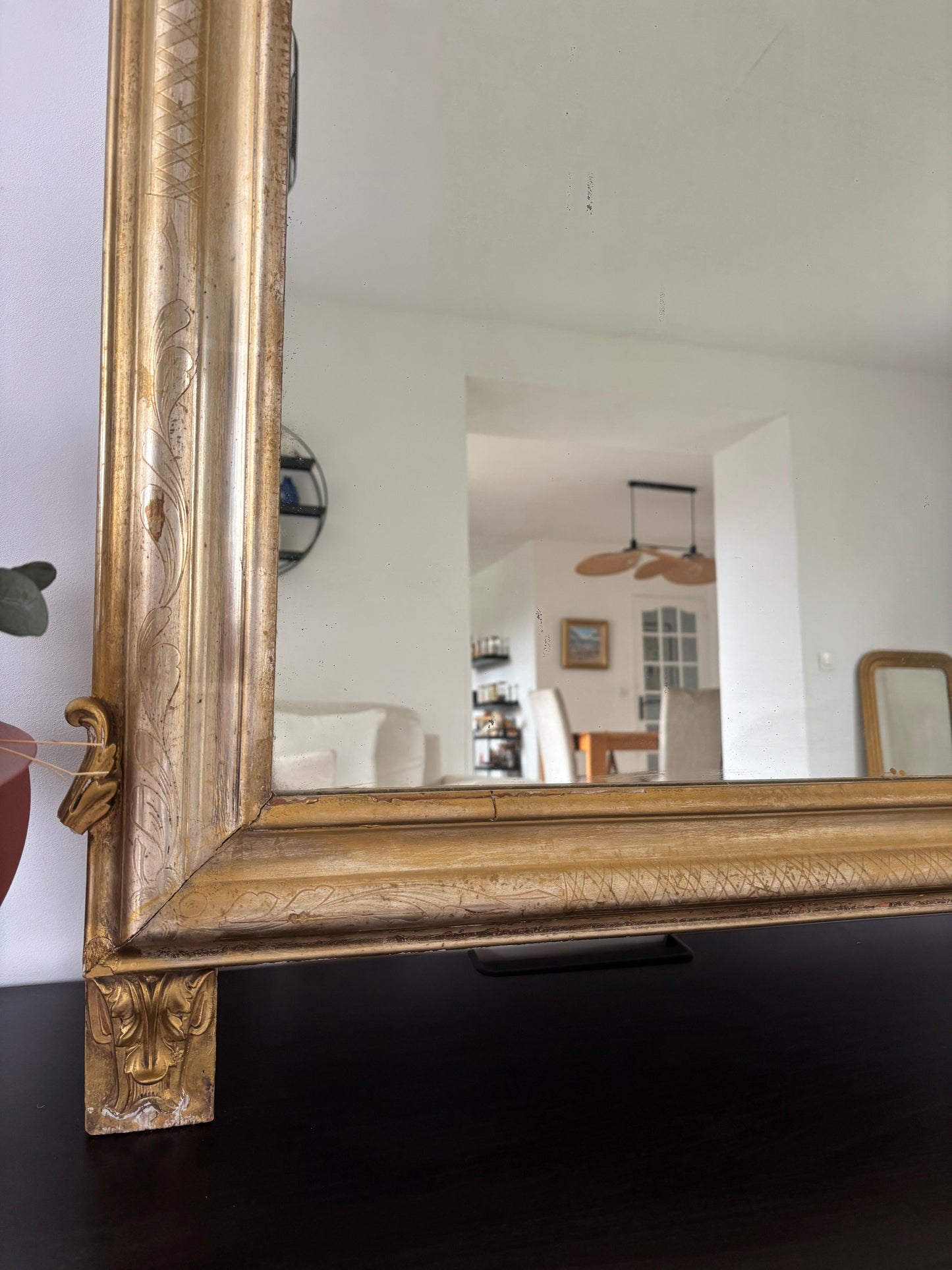miroir ancien à fronton appartement.basile