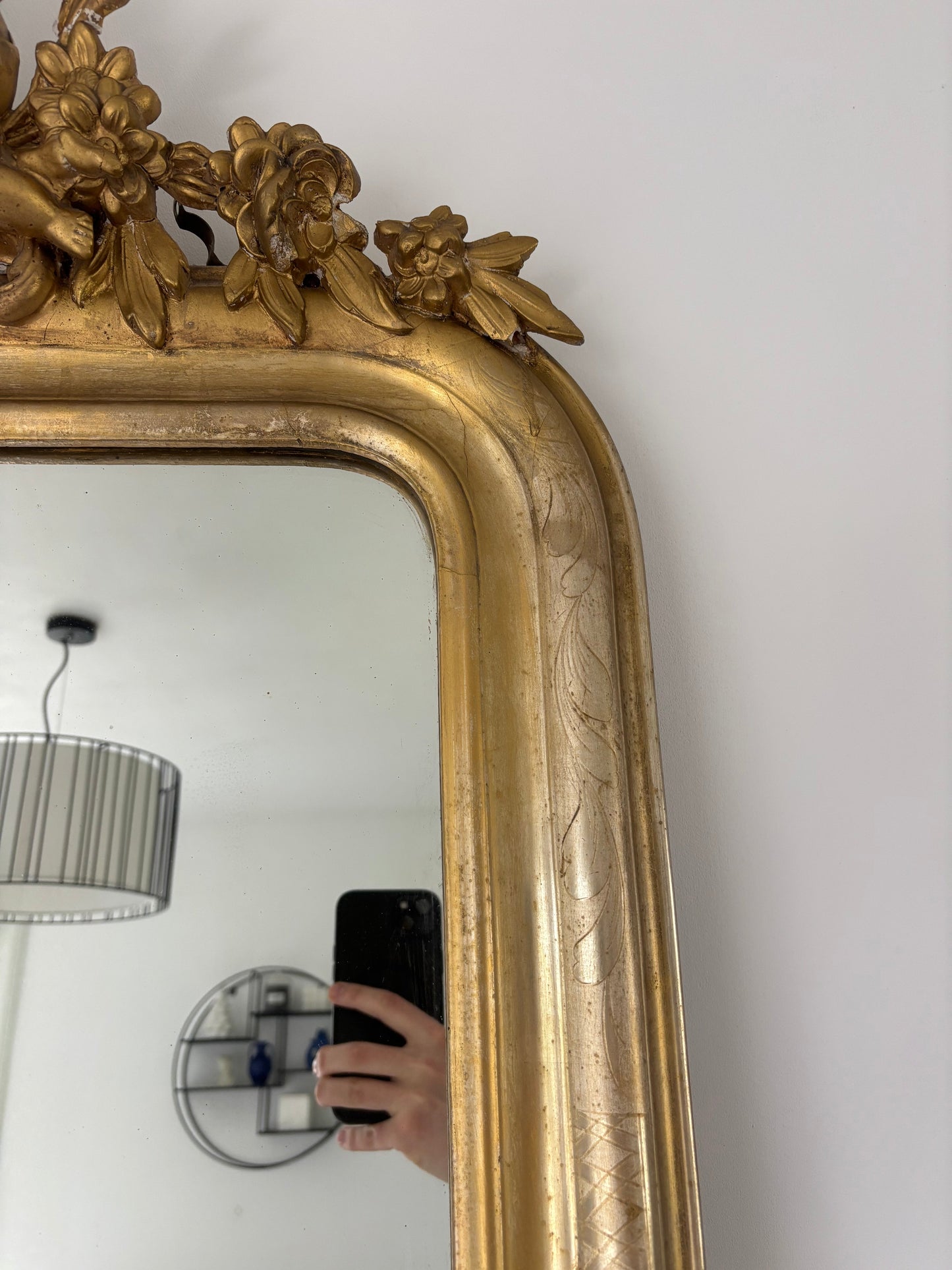 miroir ancien à fronton appartement.basile
