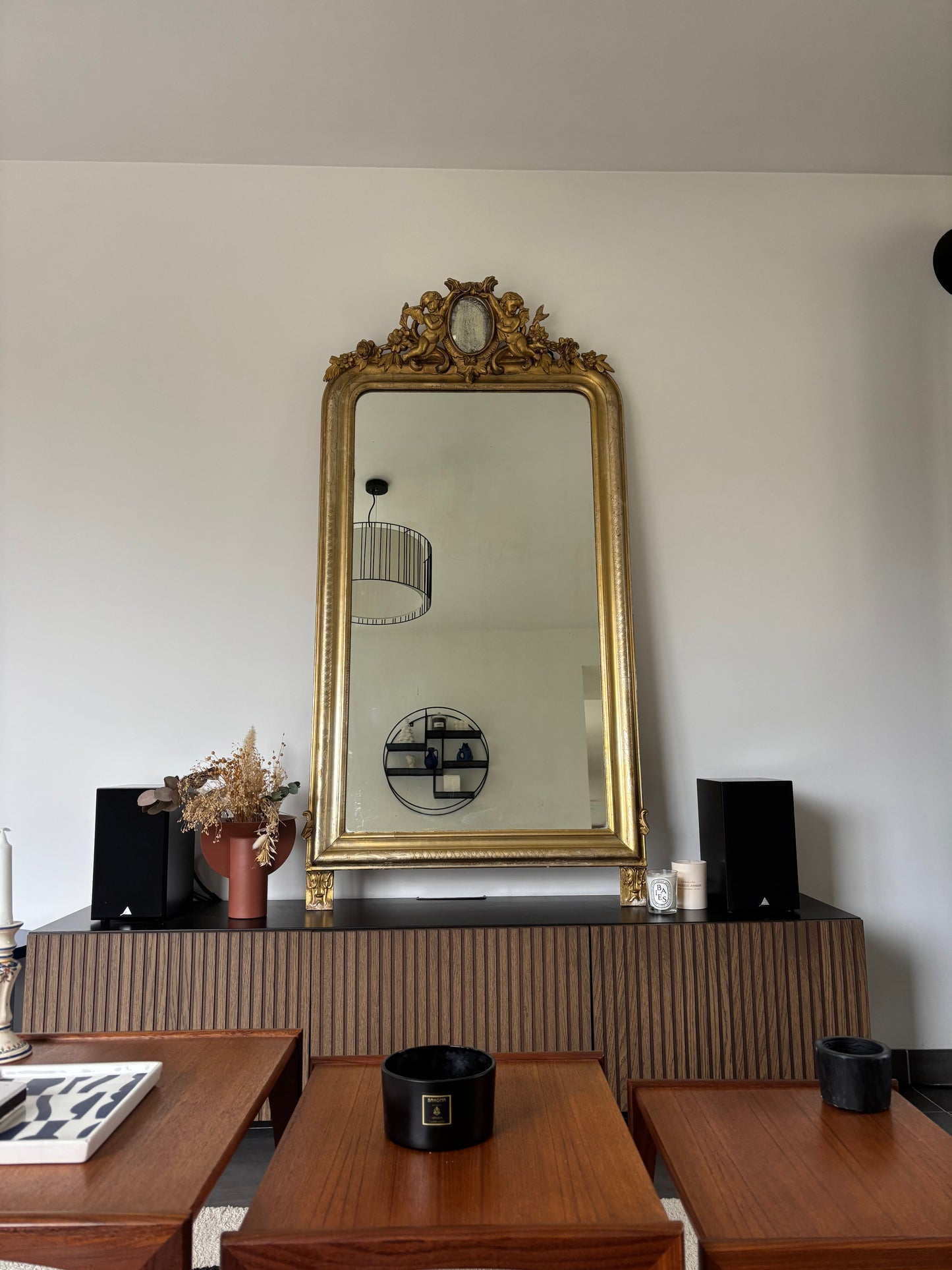 miroir ancien à fronton appartement.basile
