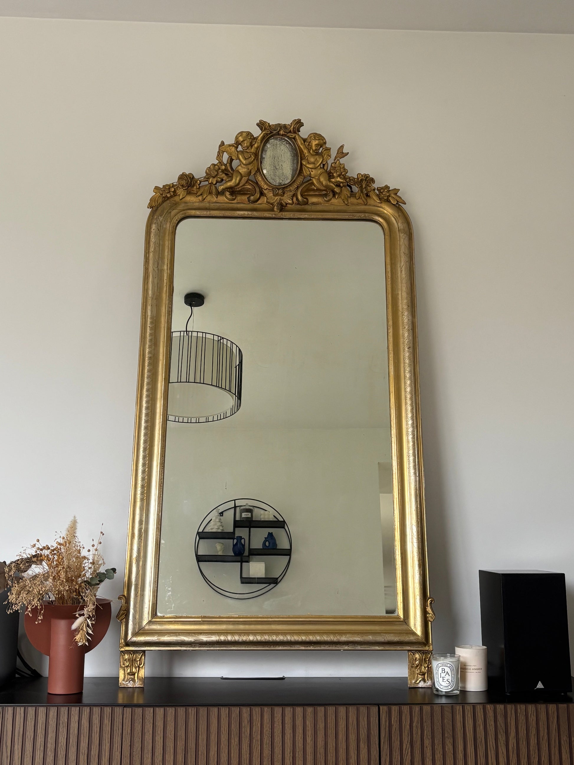 miroir ancien à fronton appartement.basile